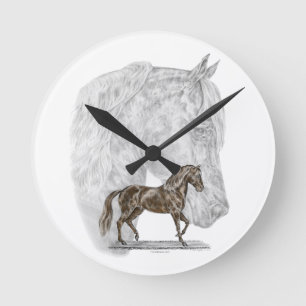 Horloge Ronde Art de cheval de Paso Fino