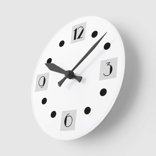 Horloge Ronde Art déco (Angle)