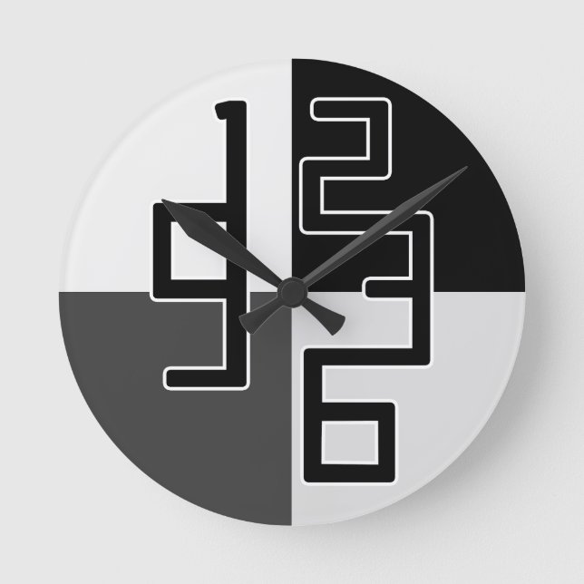 Horloge Ronde Art design moderne montre (Recto)