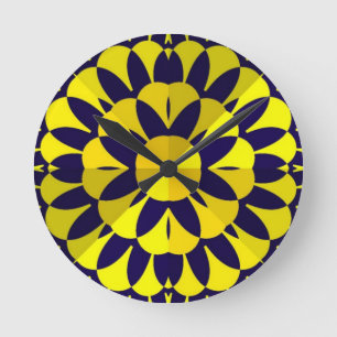 Horloge Ronde Art Fractal Sunny