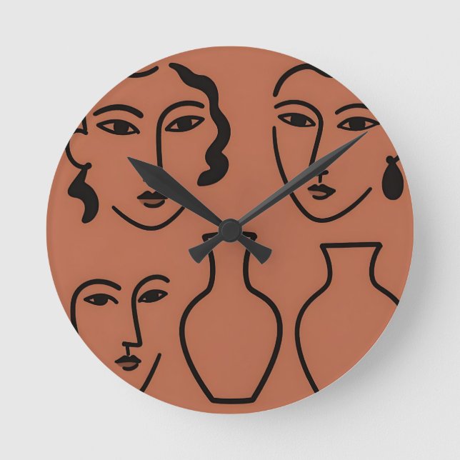 Horloge Ronde Art mural en bois (Recto)