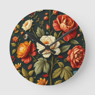Horloge Ronde Art Nouveau Floral - Vivre en pleine floraison