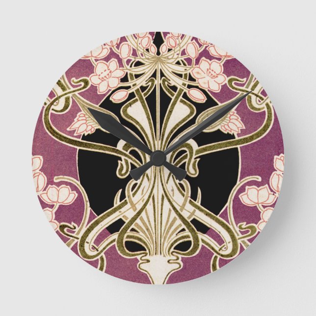 Horloge Ronde Art Nouveau pattern #2 (Recto)