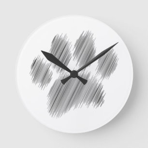 Horloge Ronde Art numérique crayon croisé chien