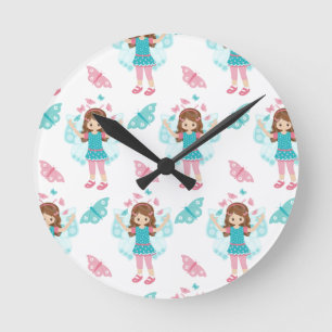 Horloge Ronde Art papillon