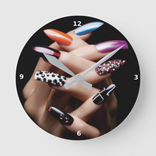 Horloge Ronde Art pour ongle (Recto)