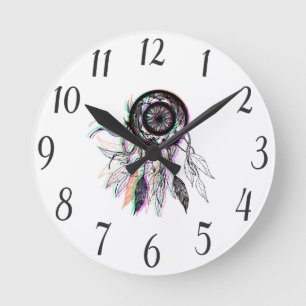 Horloge Ronde Artiste moderne Dreamcatcher amérindien