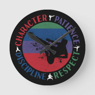 Horloge Ronde Arts martiaux - Valeurs fondamentales du karaté