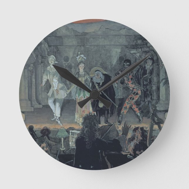 Horloge Ronde Assemblage de maçons libres avant l'initiation d'u (Recto)