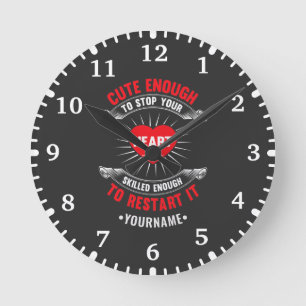 Horloge Ronde Assez mignon pour arrêter votre coeur suffisamment