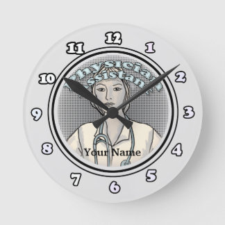 Horloge Ronde Assistant de médecin féminin