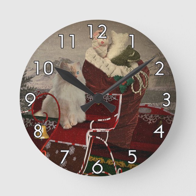 Horloge Ronde Assistant père Noël (Recto)