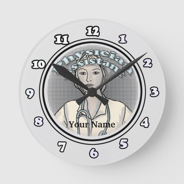 Horloge Ronde Assistante médicale féminine (Recto)