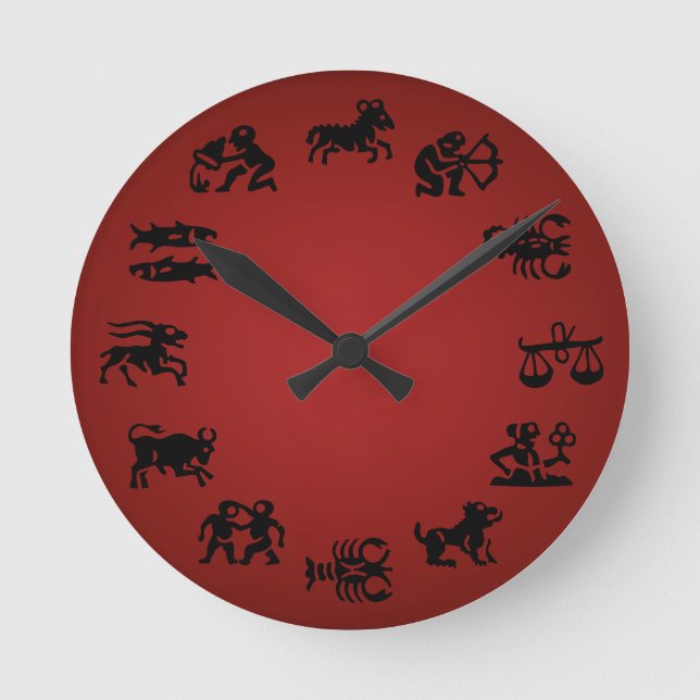 Horloge Ronde Astrology Clock Horoscope Clocks - Customize (Recto)