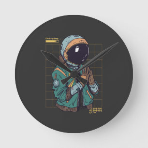HORLOGE RONDE ASTRONAUT SUIT CYBER PUNK