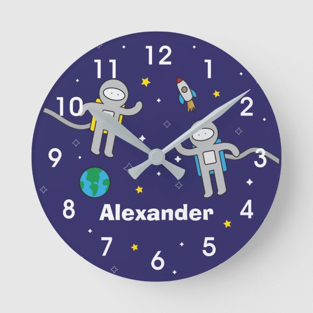 Horloge Ronde Astronaute Outer Space (Recto)
