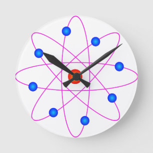 Horloge Ronde atom model vector clipart