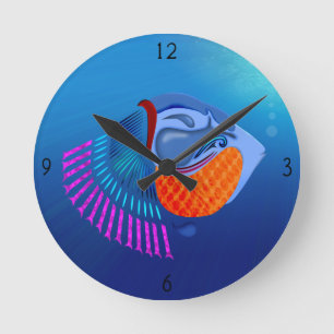 Horloge Ronde Atteindre l'horloge ronde de poisson