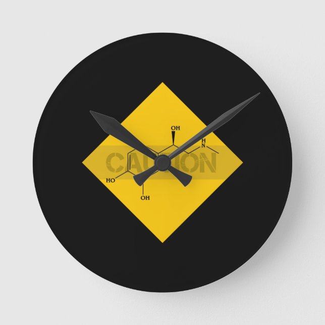 Horloge Ronde Attention : Adrénaline. (Recto)
