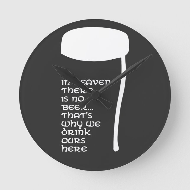Horloge Ronde Au Ciel il n'y a pas de bière (Recto)