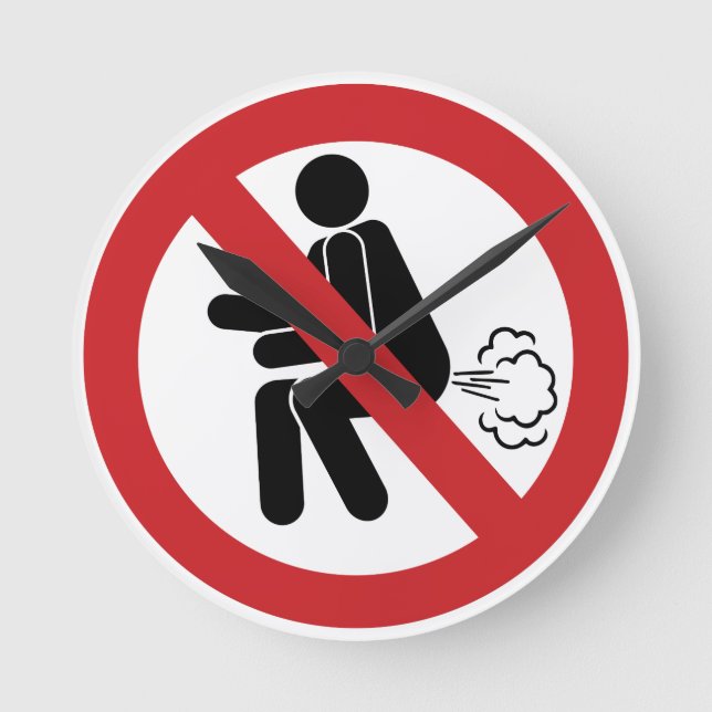 Horloge Ronde AUCUN ⚠ Drôle Toilette Thaïlandaise ⚠ (Recto)