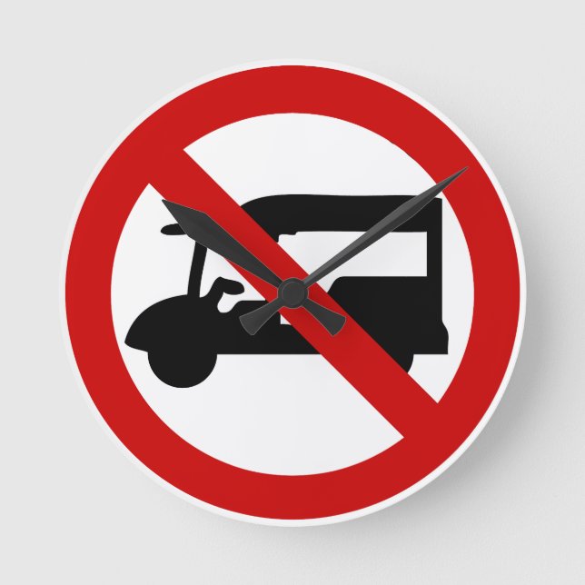 Horloge Ronde AUCUN TAXI Tuk-Tuk ⚠ Route de Thaïlande ⚠ (Recto)