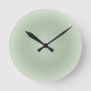 Horloge Ronde Aura Vert Sage