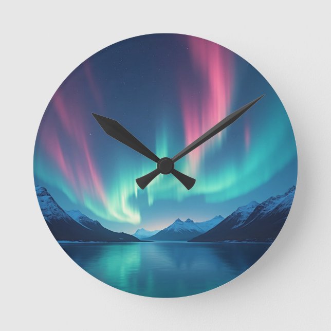 Horloge Ronde Aurora islandais (Recto)
