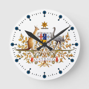 Horloge Ronde Australian Coat of Arms Clock