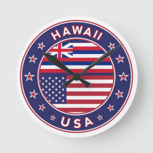 Horloge Ronde Autocollant Hawaii, Hawaii, USA