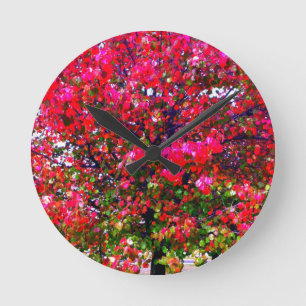 Horloge Ronde Automne Changement de Feuille