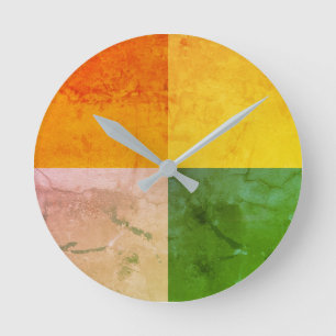 Horloge Ronde Automne COOL en détresse Russe