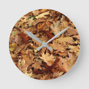 Horloge Ronde automne, feuille sec