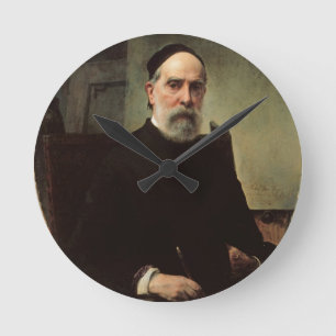Horloge Ronde Autoportrait, 1878 (huile sur la toile)