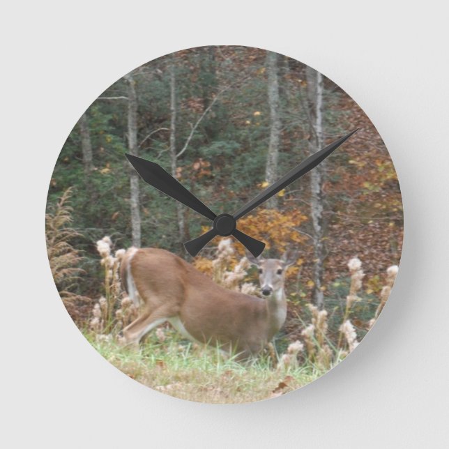 Horloge Ronde Autumn Deer in Lake Arrowhead GA (Recto)