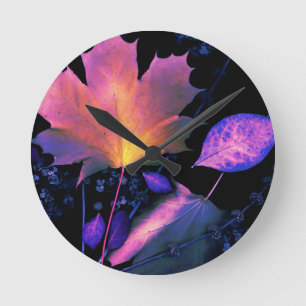 Horloge Ronde Autumn Leaves