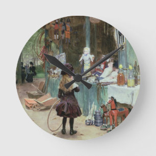 Horloge Ronde Aux jardins de Champs-Elysees, c.1897 (gouache