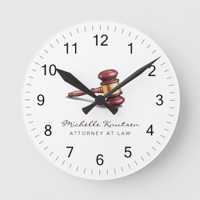 Horloge Ronde Avocat professionnel Avocat luxe White (Recto)