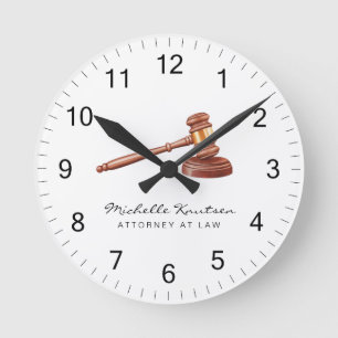 Horloge Ronde Avocat professionnel Avocat luxe White