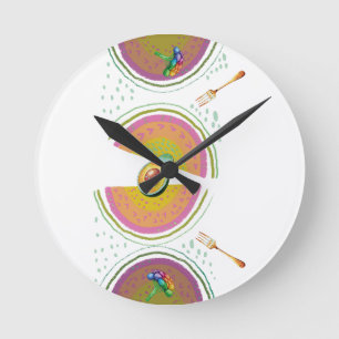 Horloge Ronde avocat végétarien