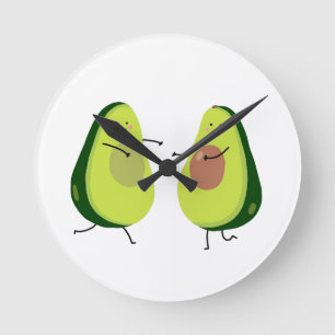 HORLOGE RONDE AVOCUDDLE, AVOCADO DESIGN