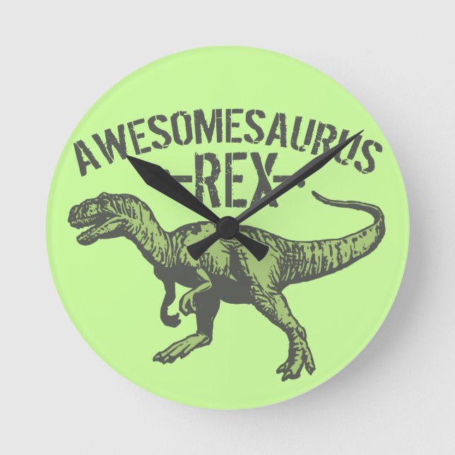Horloge Ronde Awesomesaurus Rex (Recto)