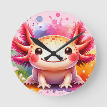 Axolotl souriant multicolore