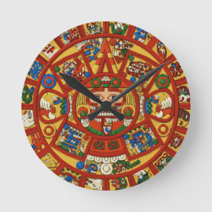 Horloge Ronde Aztec Calendar