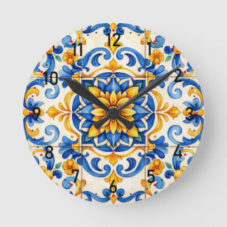 Horloge Ronde Azulejo Time Shouter Clock