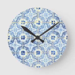 Horloge Ronde Azulejos, Carreaux portugais