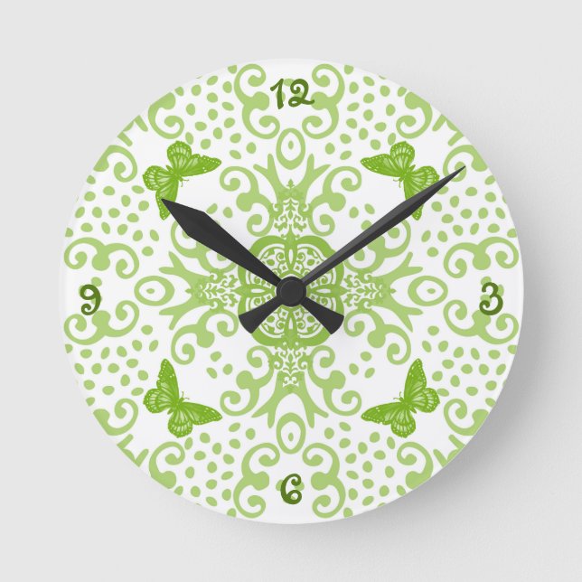 Horloge Ronde Babfly Medallion Green (Recto)