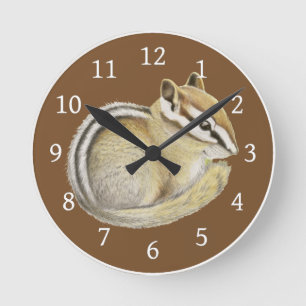 Horloge Ronde Baby Chipmunk