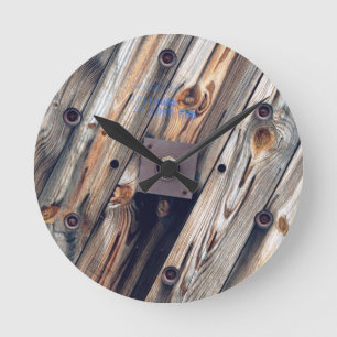 Horloge Ronde Bac en bois cool