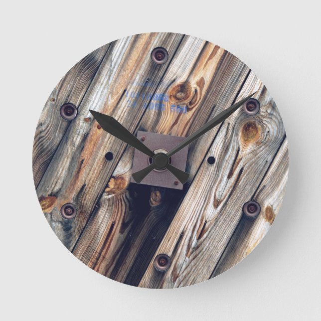 Horloge Ronde Bac en bois cool (Recto)